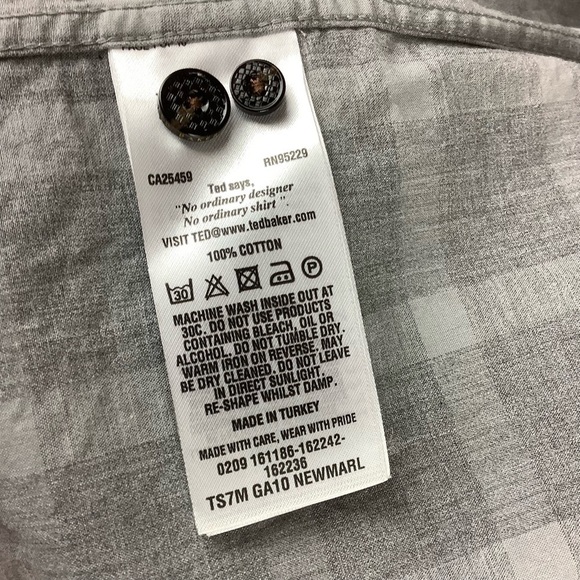 𝅺ted BAKER PLAID BUTTON DOWN SHIRT - Picture 9 of 11